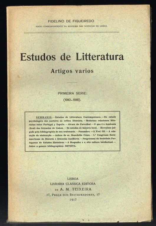 ESTUDOS DE LITERATURA (4 volumes)